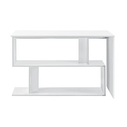 Avis Helloshop26 Bureau gigogne design avec partie étagère bureau de coin extension panneau de particules mélaminé 77 x 120 x 50 cm blanc 03_0004707