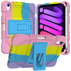 Coque en TPU motif arc-en-ciel, antichoc, anti-empreinte digitale avec porte-stylo style B pour votre iPad mini (2021)