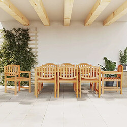 Maison Chic Ensemble de salle à manger de jardin 9 pcs,Table et chaises d'extérieur pour relax Bois de teck solide -GKD361555