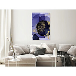 Decoshop26 Tableau toile de décoration murale impression premium en 1 partie sur châssis en bois motif Kaléidoscope violet 20x30 cm 11_0013751