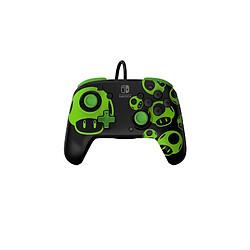 PDP Manette filaire Rematch 1 Up Glow in the Dark pour Pour Nintendo Switch et Nintendo Switch OLED Noir et Vert