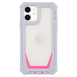 Coque en TPU + acrylique détachable 2-en-1 gris/rose pour votre iPhone 11 6.1 pouces