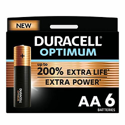 Pack de 6 piles AA Duracell Optimum, 1,5 V LR06