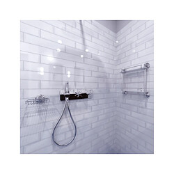 Bemeta - Maison De La Tendance Etagère de douche double murale RETRO en chrome et en verre 40x42x12 cm pas cher