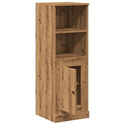 Avis vidaXL Buffet haut chêne artisanal 36x35,5x103,5 cm bois d'ingénierie