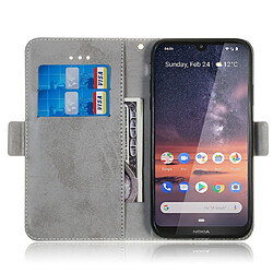 Acheter Wewoo Housse Coque Pour Nokia 3.2 Retro Etui en cuir PU avec fentes cartes et support Gris