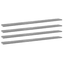 vidaXL Panneaux de bibliothèque 4 pcs gris béton bois d’ingénierie