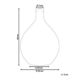 Avis Beliani Vase décoratif CHATNI fait à la main Verre 48 cm Marron doré