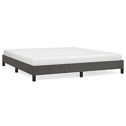 vidaXL Cadre de lit sans matelas gris foncé 160x200 cm velours