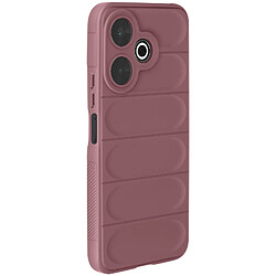 Avizar Coque pour Xiaomi Redmi 13 Antichoc Silicone Motif texturé 3D Rose Champagne