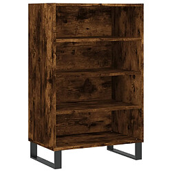 vidaXL Buffet haut chêne fumé 57x35x90 cm bois d'ingénierie