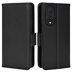 Etui en PU texture litchi, antichoc avec support noir pour votre Huawei nova 9