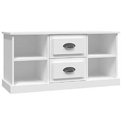 Maison Chic Meuble TV scandinave - Banc TV pour salon blanc 99,5x35,5x48 cm bois d'ingénierie -MN87195