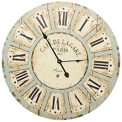 vidaXL Horloge murale Multicolore 60 cm MDF