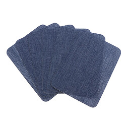 6pcs Iron on Denim Patches for Jeans Vêtements Réparation Veste Outil Bleu