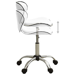 Acheter Helloshop26 Chaise fauteuil siège de bureau informatique étude similicuir blanc 02_0023986