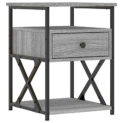 vidaXL Table de chevet sonoma gris 40x42x55 cm bois d'ingénierie