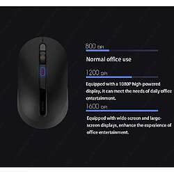 Universal Miiiw Wireless Silent Mouse 800 / 1200/1600DPI Wireless Mouse Multi-Speed DPI Mute Bouton 2.4 GHz pas cher