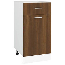 vidaXL Armoire de plancher à tiroir Chêne marron 40x46x81,5 cm