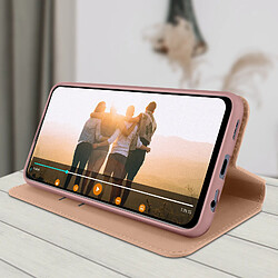 Acheter Avizar Housse Xiaomi Redmi Note 9T 5G Étui Folio Porte-carte Fonction Support Rose gold