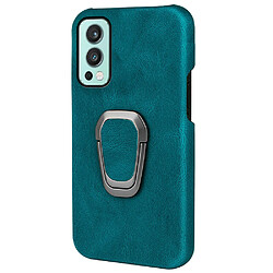 Coque en TPU + PU avec béquille, cyan pour votre OnePlus Nord 2 5G