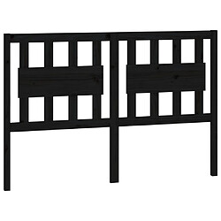 Maison Chic Tête de lit scandinave pour lit adulte,Meuble de chambre Noir 125,5x4x100 cm Bois massif de pin -MN13079