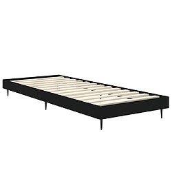 Acheter vidaXL Cadre de lit sans matelas noir 75x190 cm bois ingénierie