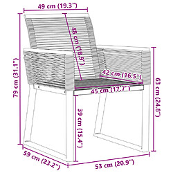 vidaXL Chaises de jardin lot de 4 noir résine tressée pas cher