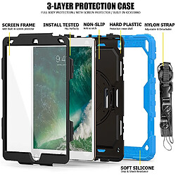 Avis Coque en TPU sangle combinée avec sangle bord bleu ciel pour votre Apple iPad Air 10.5 pouces (2019)/Pro 10.5 pouces (2017)