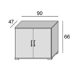 Kiamami Valentina MEUBLE DE RANGEMENT BLANC POUR SALLE DE BAINS AVEC PORTES EN BÉTON