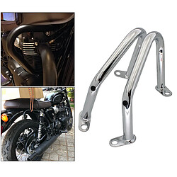 Avis 2 pièces Chrome Moto Garde Moteur Crash Bars pour Triumph Bonneville T100 T120 16-19