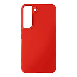 Avizar Coque Samsung Galaxy S22 Silicone Semi-rigide Finition Soft-touch Fine Rouge