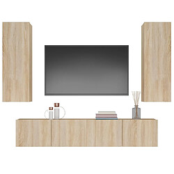 Avis vidaXL Ensemble de meubles TV 4 pcs Chêne sonoma Bois d'ingénierie