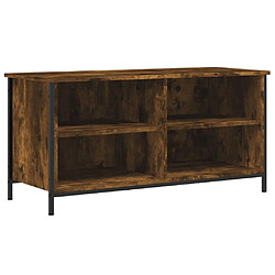 Maison Chic Meuble TV scandinave - Banc TV pour salon Chêne fumé 100x40x50 cm Bois d'ingénierie -MN70364