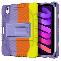 Coque en TPU motif arc-en-ciel, antichoc, anti-empreinte digitale avec porte-stylo style E pour votre iPad mini (2021)