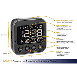 Avis Réveil TFA 60.2552.01 radiopiloté(e) noir Durées dalarme 2 1 pc(s)