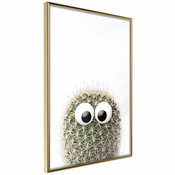 Paris Prix Affiche Murale Encadrée Funny Cactus II 20 x 30 cm Or