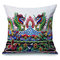 Velvet Animal Imprimé Throw Taie D'oreiller Coussin Sham Taie D'oreiller 50cm Dragon pas cher