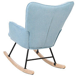 Beliani Fauteuil à bascule OULU Tissu Bleu clair pas cher