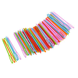 Avis 200pcs Aiguilles à Coudre en Plastique pour Enfant Point De Croix Tricot Crochet 7cm