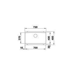 Evier à encastrer 80cm silgranit anthracite - 525167 - BLANCO