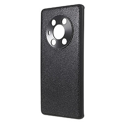 Coque en TPU + cuir véritable texture litchi, antichoc noir pour votre Honor Magic3