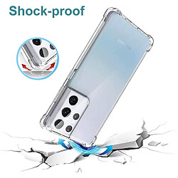 Coque Silicone Transparente Angles Renforces + 2 Verres Trempes Pour Samsung Galaxy S21 Ultra 5G Little Boutik®