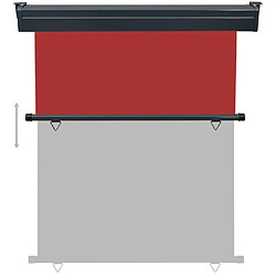 Maison Chic Auvent latéral de balcon | Store extérieur | Auvent solaire 140x250 cm Rouge -GKD37343 pas cher