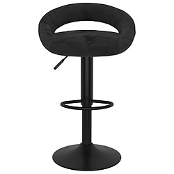 Avis vidaXL Tabourets de bar 2 pcs Noir Velours