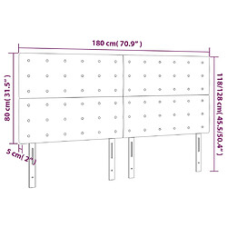 vidaXL Têtes de lit 4 pcs Taupe 90x5x78/88 cm Tissu pas cher