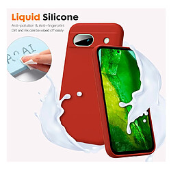 Htdmobiles Coque pour Google Pixel 8a - housse etui silicone gel fine + film ecran - ROUGE