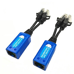 Wewoo Balun vidéo 2 PCS Anpwoo UPOE01 épissable 2 en 1 POE Power + Ethernet Transmetteur passif torsadé