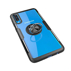 Acheter Wewoo Coque Souple Etui de protection en TPU transparent avec support de rotation magnétique à 360 degrés pour Galaxy A70 bleu