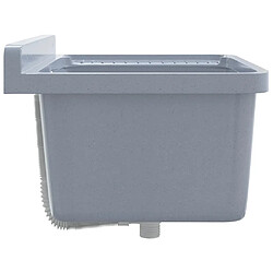 Acheter vidaXL Lavabo pour montage murale gris 60x40x28 cm résine